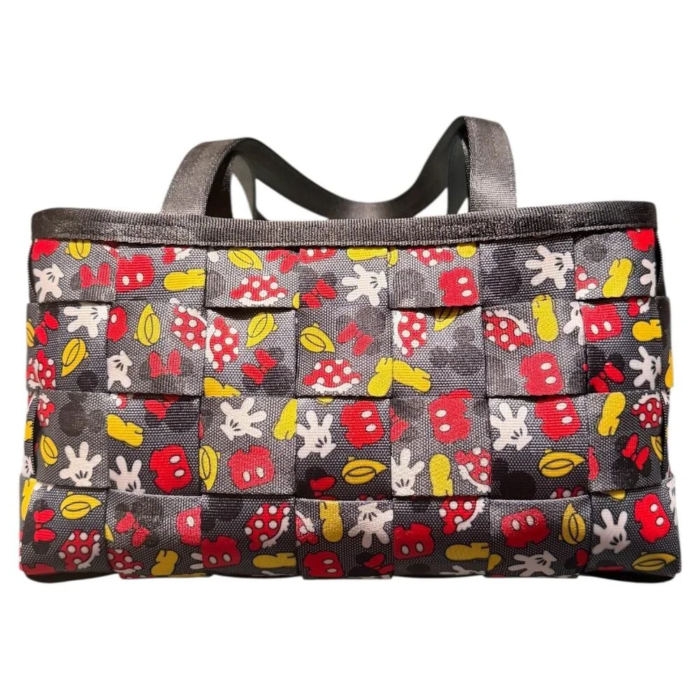 Harvey’s Disney Seatbelt I Love You to Pieces Mickey Mouse Baguette Tote - Picture 1 of 5